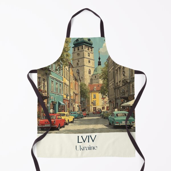 Item preview, Lviv Old Town Poster – Medieval Ukraine Coffee Capital Art designed and sold by TuncGK.