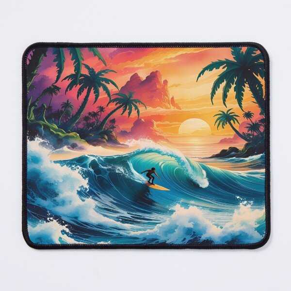 Item preview, Surfer in Tropical Paradise designed and sold by EschatonGarden.