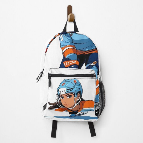 Item preview, Anime style Female Ice Hockey Player Light Blue designed and sold by Koko Doko.