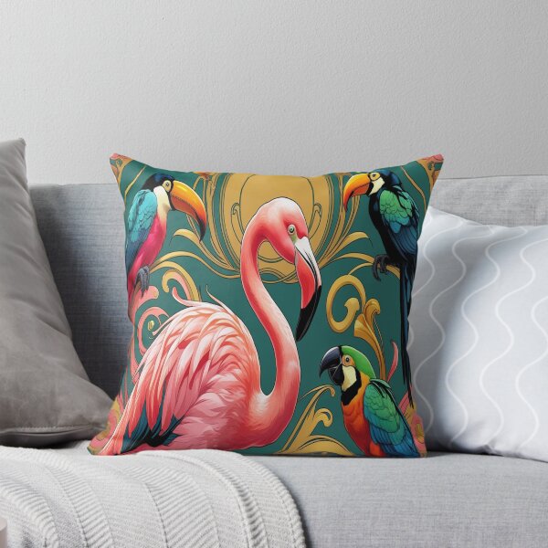 Item preview, Art Nouveau Flamingo Paradise with Tropical Birds designed and sold by Max Store.