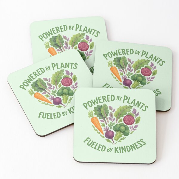 Item preview, Powered by Plants, Fueled by Kindness – Positive Vegan Lifestyle  designed and sold by Twittlefish.