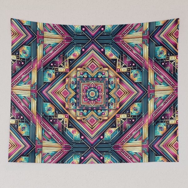 Item preview, Colorful geometric decorative pattern  designed and sold by Dogandesighn.