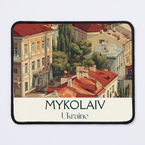 Item preview, Mykolaiv Ukraine Poster – Shipbuilding City Vintage Art designed and sold by TuncGK.