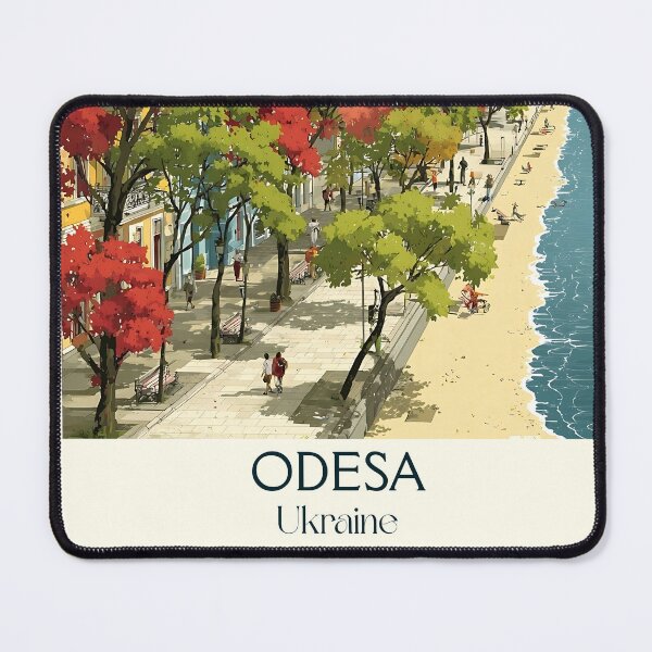 Item preview, Odesa Pearl Poster – Black Sea Port Ukraine Vintage Art designed and sold by TuncGK.