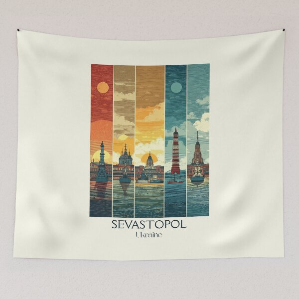 Item preview, Sevastopol Harbor Poster – Black Sea Fleet Crimea Art designed and sold by TuncGK.