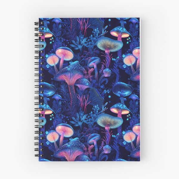 Item preview, Hongos fluorescentes: arte psicodélico bioluminiscente forestal designed and sold by myprintedgems.