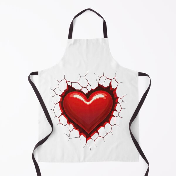 Item preview, 3D Cracked Wall with Shiny Red Heart Bursting Through designed and sold by ArtfulWeave.