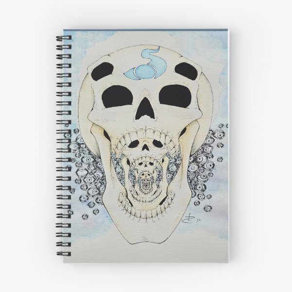 Item preview, Watercolor of an Uncertain Skull designed and sold by GalacticDraven.