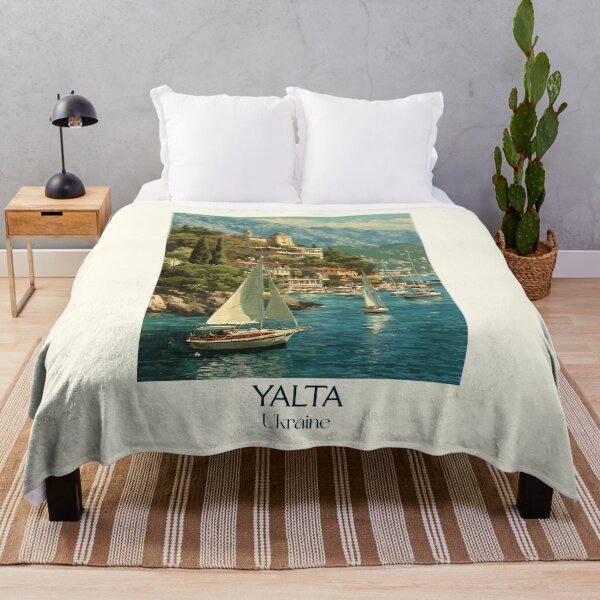 Item preview, Yalta Crimean Riviera – Black Sea Resort Vintage Art designed and sold by TuncGK.