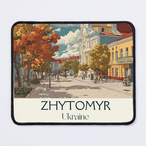 Item preview, Zhytomyr Rock City – Polissya Region Ukraine Vintage Art designed and sold by TuncGK.