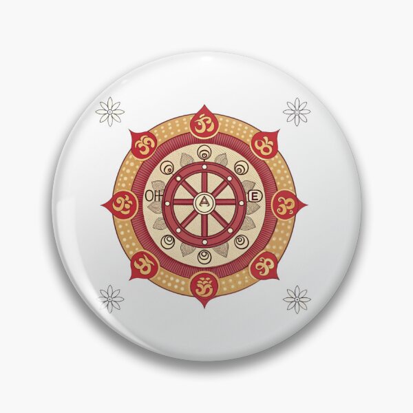 Item preview, Mandala with a Dharma Wheel designed and sold by Lucky 777.