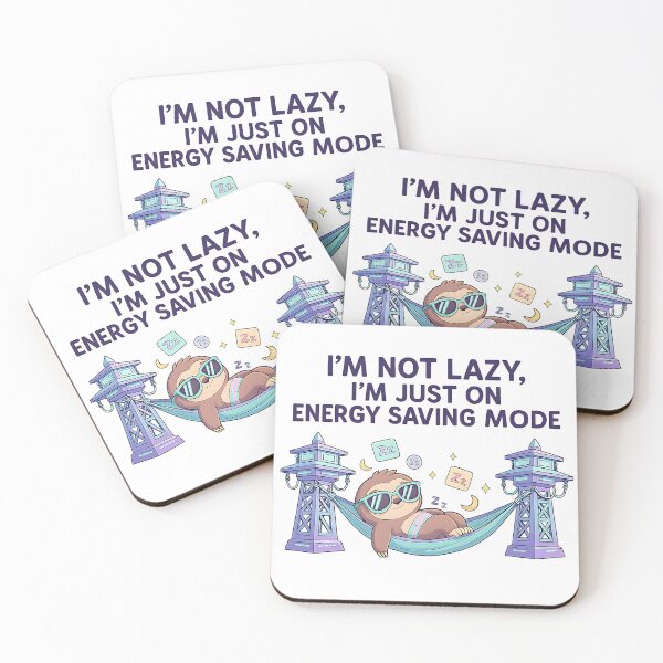 Item preview, Energy Saving Mode Sloth Funny Design designed and sold by Tincanninja.
