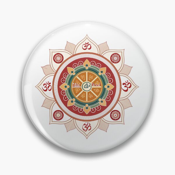 Item preview, Mandala with a Dharma Wheel designed and sold by Lucky 777.