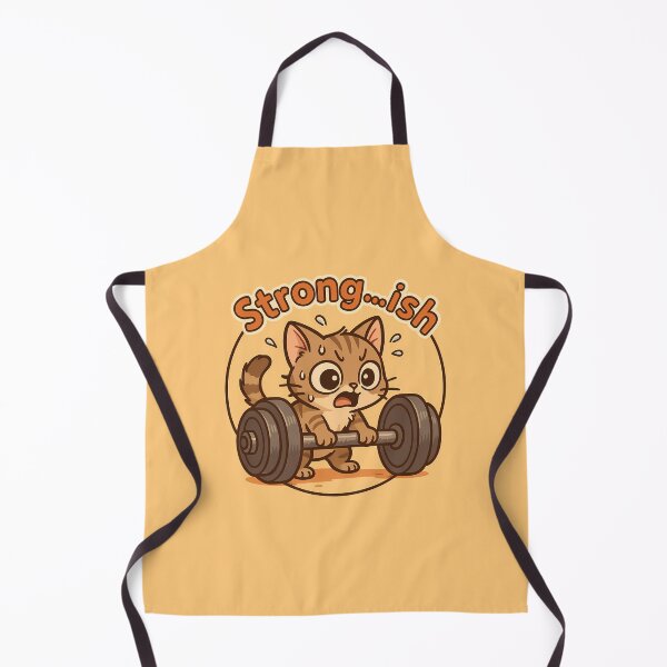 Item preview, Strong-ish Funny Gym Cat Sticker designed and sold by Yuliya Brush.