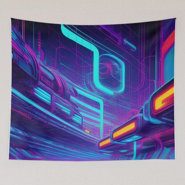 Item preview, Electric Avenue, 2099 Abstract Print designed and sold by Esterlane.