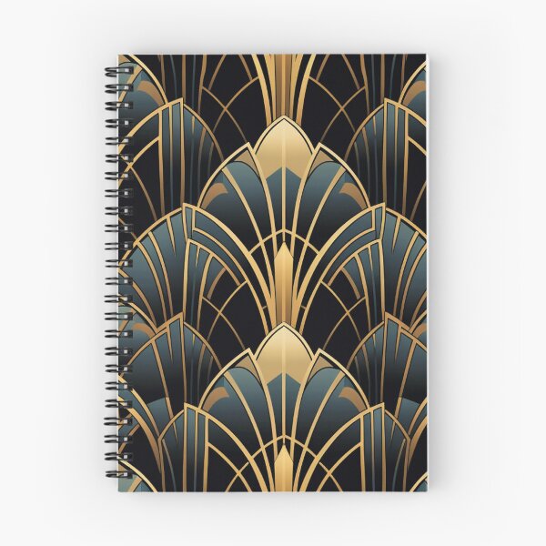 Item preview, Art Deco Elegance - Gold and Midnight Geometric Pattern designed and sold by Myra365Art.
