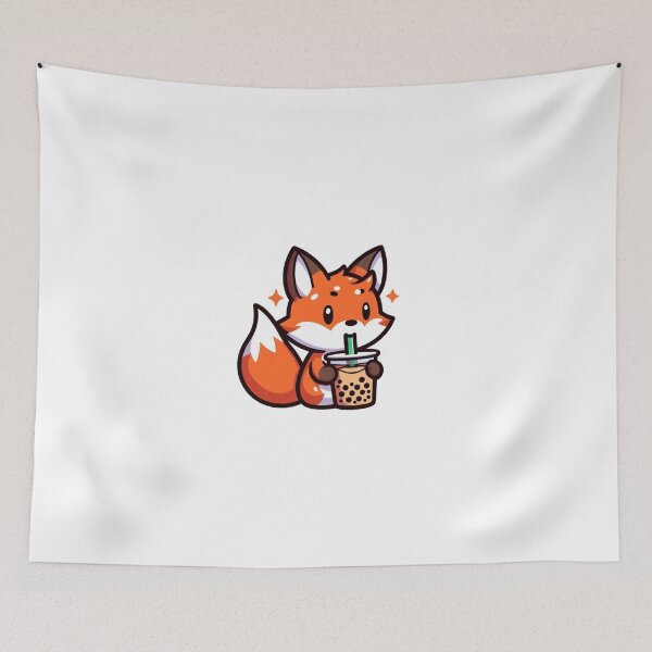 Item preview, Boba Fox – Bubble Tea Cartoon Animal designed and sold by Confuzz1ed.