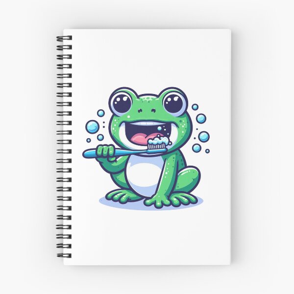 Item preview, Toothbrush Frog – Morning Routine Animal Art designed and sold by Confuzz1ed.