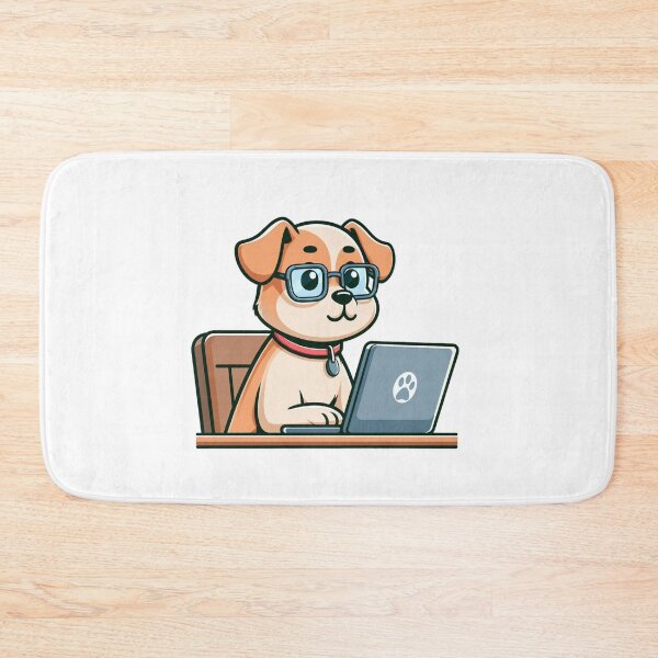 Item preview, Office Dog – Working Cartoon Pup designed and sold by Confuzz1ed.