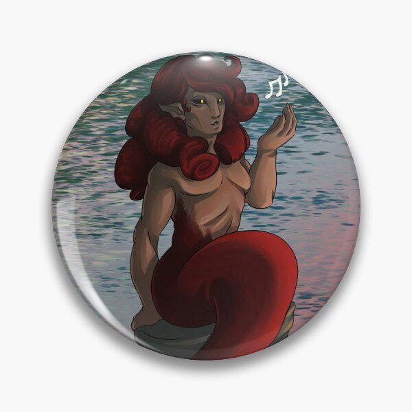 Aperçu de l'œuvre Sirène chantante - Version masculine rouge créée et vendue par AstralRavens.