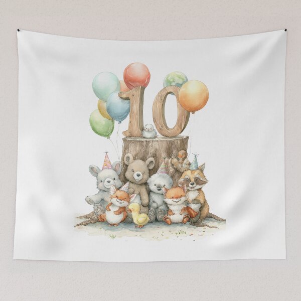 Item preview, Woodland Animals 10th Birthday Celebration designed and sold by Blurbean.