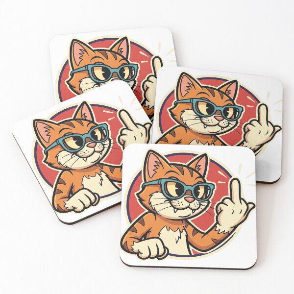 Item preview, Middle Finger Cat | Bold and Hilariously Rebellious Feline-Inspired Graphic designed and sold by Tw1nsAIArt.