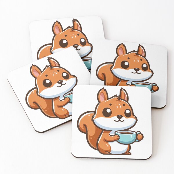 Item preview, Coffee Squirrel – Caffeinated Cartoon Animal designed and sold by Confuzz1ed.