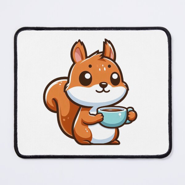 Item preview, Coffee Squirrel – Caffeinated Cartoon Animal designed and sold by Confuzz1ed.