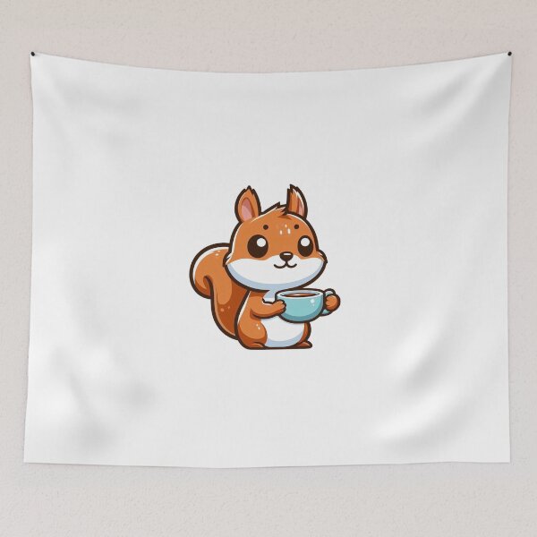 Item preview, Coffee Squirrel – Caffeinated Cartoon Animal designed and sold by Confuzz1ed.