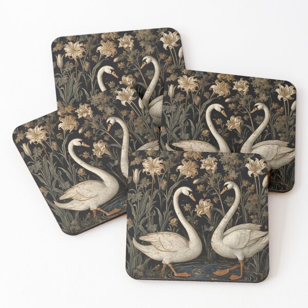 Item preview, Swans In Lili Pond designed and sold by TheDarkWardrobe.