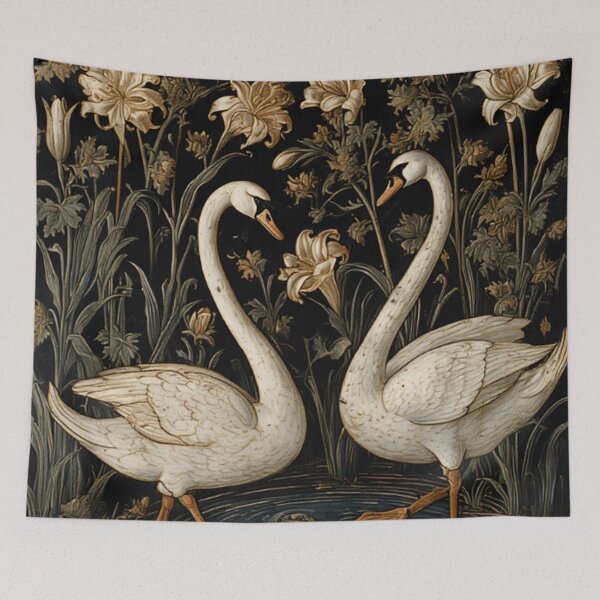 Item preview, Swans In Lili Pond designed and sold by TheDarkWardrobe.