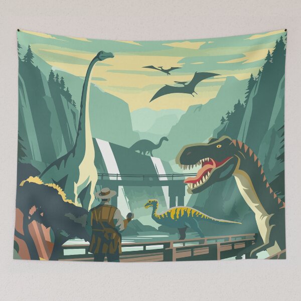 Item preview, DINOSAUR ISLAND - Inspired Poster / Retro Board Game Poster / Wall Art Print / Fantasy, Board Game, RPG, DnD / Home Decor Gift Idea designed and sold by RoleplayRealm.