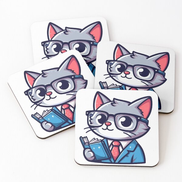 Item preview, Librarian Cat – Scholarly Cartoon Kitty Design designed and sold by Confuzz1ed.