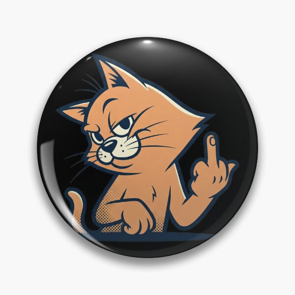Item preview, Middle Finger Cat | Bold and Hilariously Rebellious Feline-Inspired Graphic designed and sold by Tw1nsAIArt.