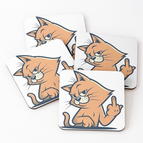 Item preview, Middle Finger Cat | Bold and Hilariously Rebellious Feline-Inspired Graphic designed and sold by Tw1nsAIArt.