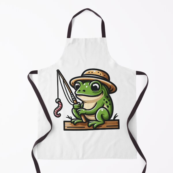 Item preview, Fishing Frog – Relaxing Cartoon Animal with Hat designed and sold by Confuzz1ed.
