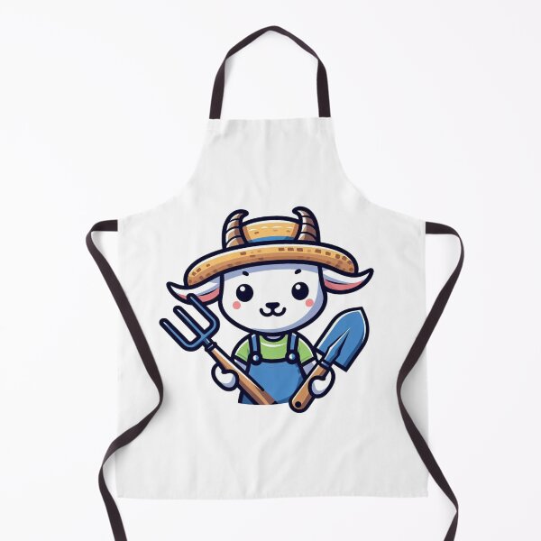 Item preview, Gardening Goat – Handy Farm Animal Cartoon designed and sold by Confuzz1ed.