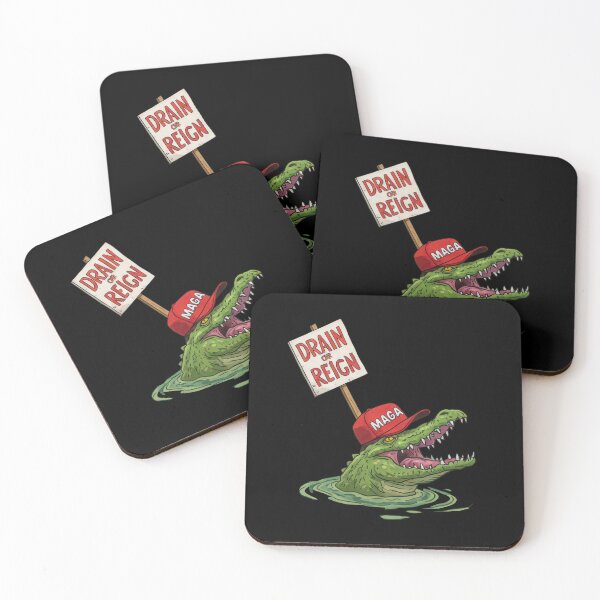 Item preview, MAGA Swamp King – Drain or Reign Alligator (Political Satire Art) designed and sold by RogueCreative.