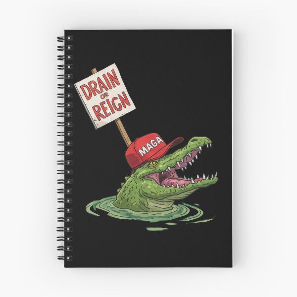 Item preview, MAGA Swamp King – Drain or Reign Alligator (Political Satire Art) designed and sold by RogueCreative.