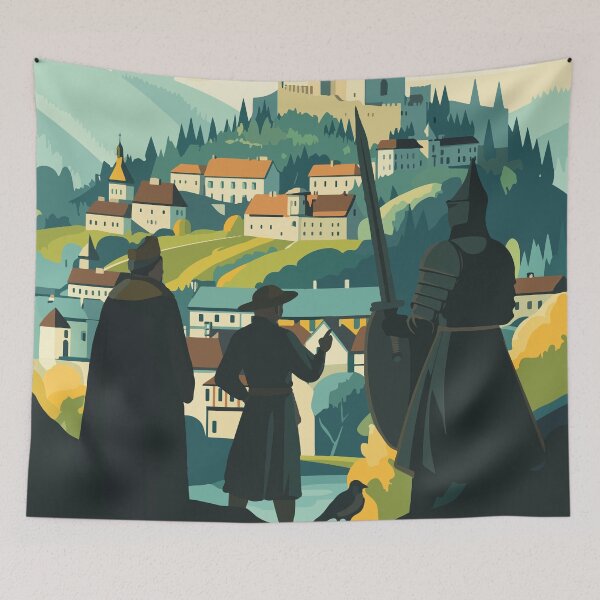 Item preview, ORLEANS - Inspired Poster / Retro Board Game Poster / Wall Art Print / Fantasy, Board Game, RPG, DnD / Home Decor Gift Idea  designed and sold by RoleplayRealm.