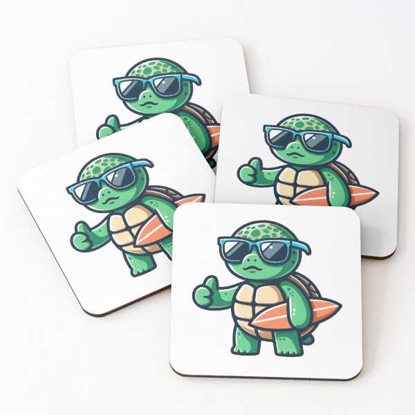 Item preview, Surf Coach Turtle – Cool Beach Animal Design designed and sold by Confuzz1ed.