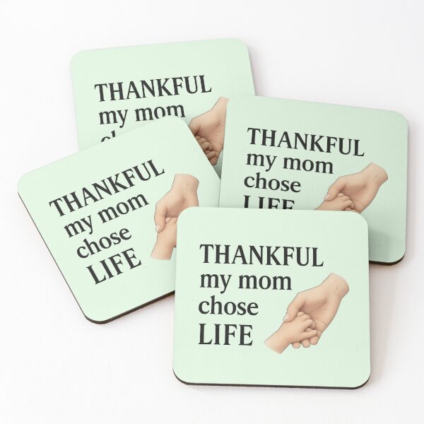 Item preview, Thankful My Mom Chose LIFE – Mother & Baby Hand Design designed and sold by Twittlefish.
