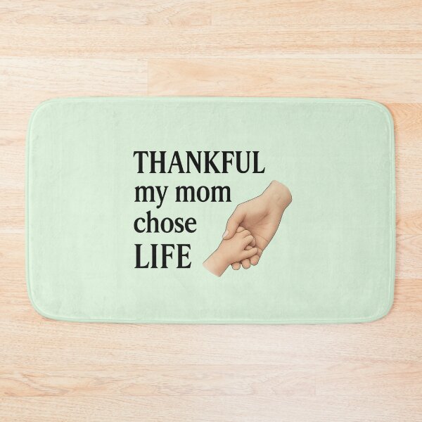 Item preview, Thankful My Mom Chose LIFE – Mother & Baby Hand Design designed and sold by Twittlefish.
