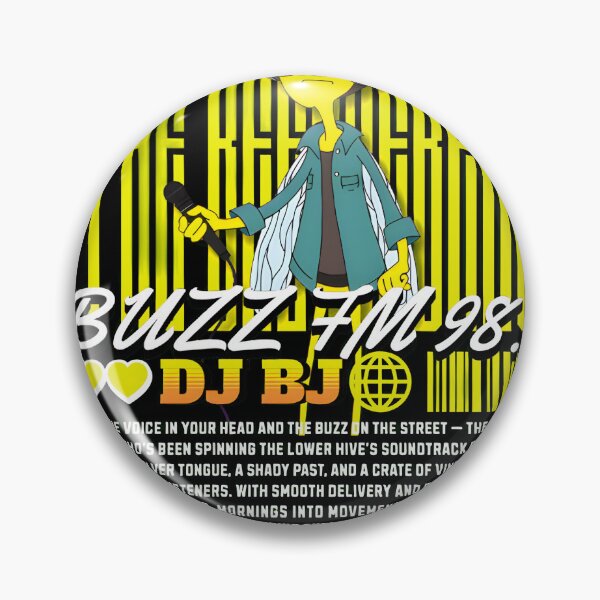 Item preview, DJ BJ – BUZZ FM 98.3 Hive Radio Design designed and sold by TheBeetleBees.