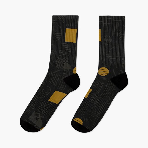 Item preview, Noir Geometry – Gold and Charcoal Abstract Pattern designed and sold by Zenvo.