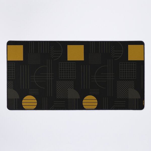 Item preview, Noir Geometry – Gold and Charcoal Abstract Pattern designed and sold by Zenvo.