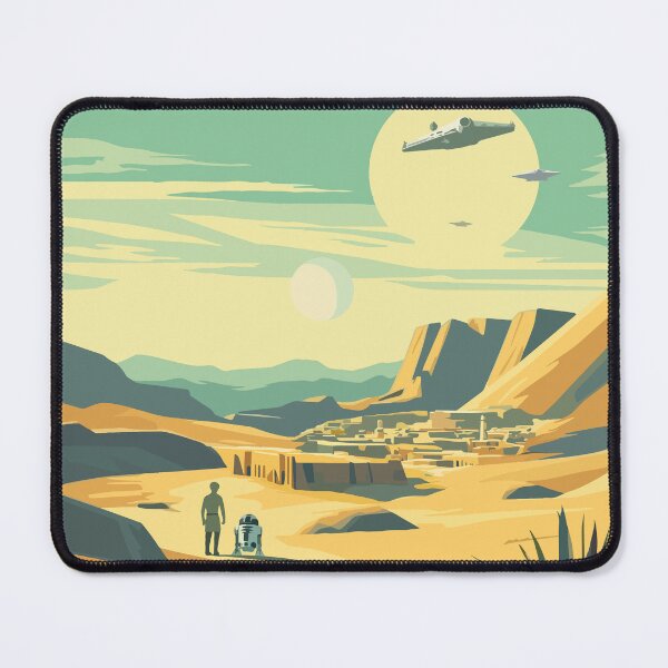 Item preview, TATOOINE - Inspired Poster | Retro Sci-Fi Movie Poster & Wall Art Print | Fantasy, DnD, Roleplaying Game Decor | Gift Idea designed and sold by RoleplayRealm.
