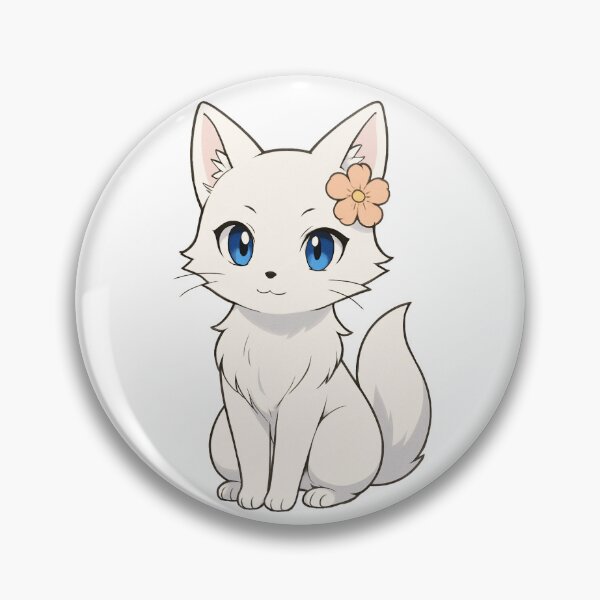 Item preview, White Anime Cat designed and sold by jellyclub.