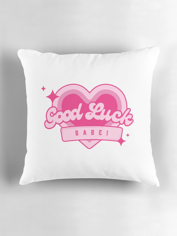 Thumbnail 3 of 4, Pillow, Good Luck, Babe! Chappell Sticker designed and sold by Retro-Reverie.