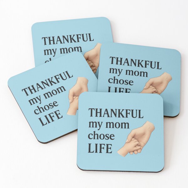 Item preview, Thankful My Mom Chose LIFE – Mother & Baby Hand Design designed and sold by Twittlefish.